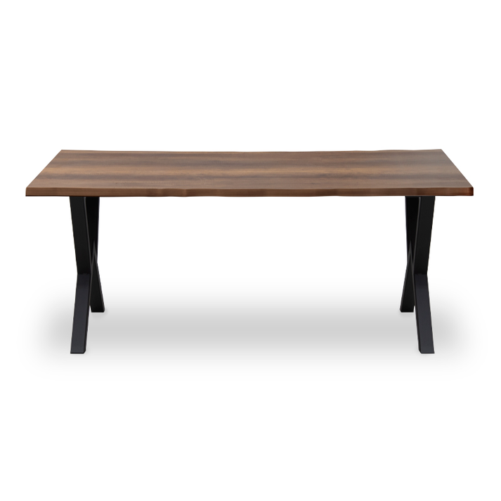 Τραπέζι Walter Mdf - μεταλλικό χρώμα καρυδί 160x80x75εκ.