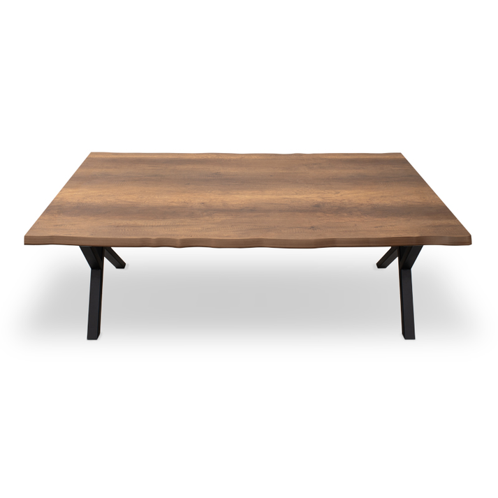 Τραπέζι Walter Mdf - μεταλλικό χρώμα καρυδί 160x80x75εκ.