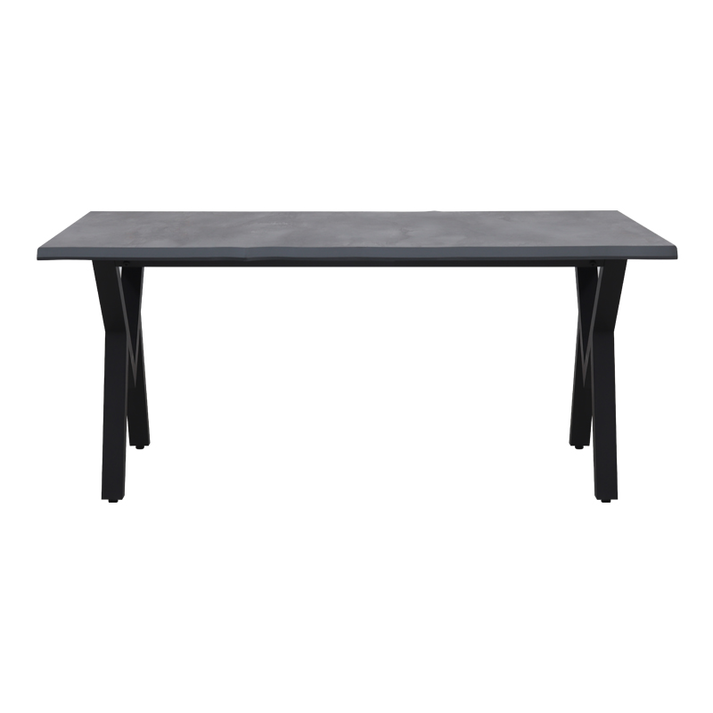 Τραπέζι Walter Mdf - μεταλλικό χρώμα σκούρο γκρι σκυροδέματος 160x80x75εκ.