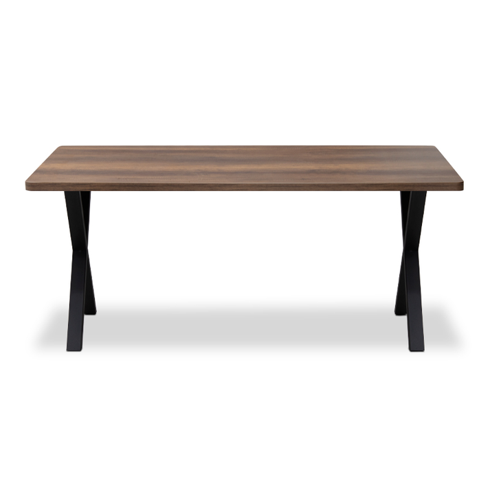 Τραπέζι Jeremy Mdf - μεταλλικό χρώμα καρυδί 160x80x75εκ.