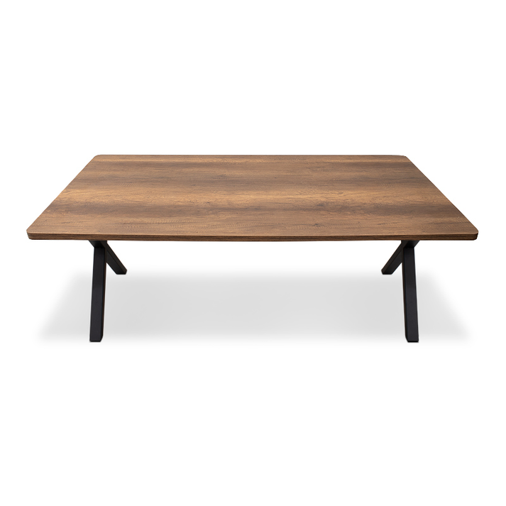 Τραπέζι Jeremy Mdf - μεταλλικό χρώμα καρυδί 160x80x75εκ.