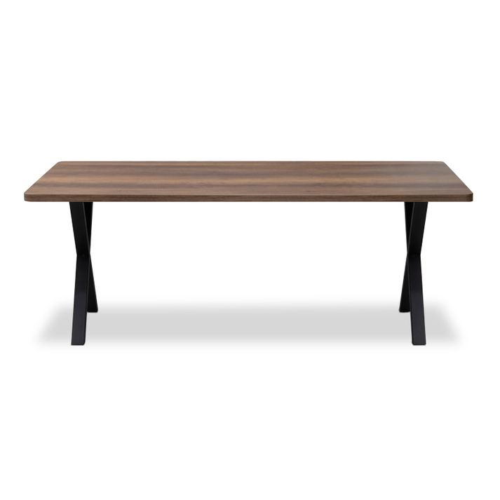 Τραπέζι Jeremy Mdf - μεταλλικό χρώμα καρυδί 200x100x75εκ.