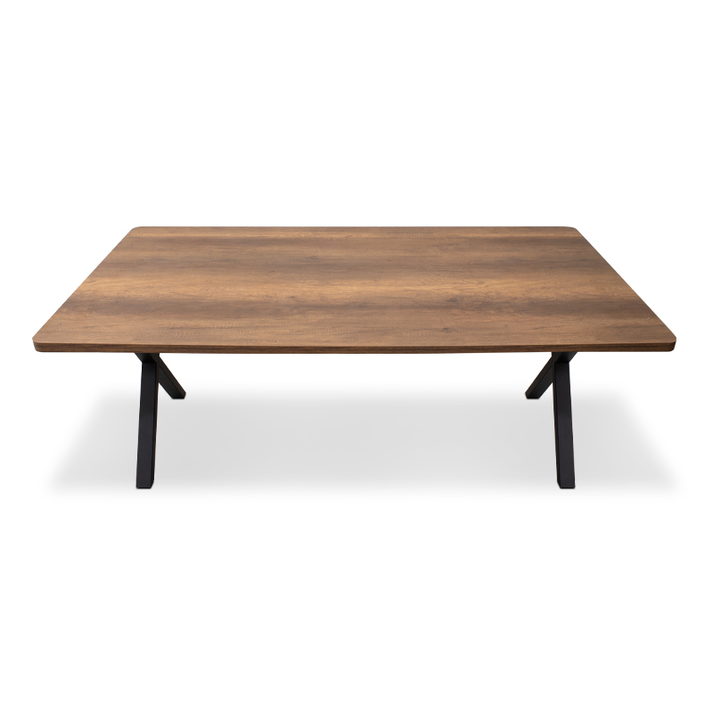 Τραπέζι Jeremy Mdf - μεταλλικό χρώμα καρυδί 200x100x75εκ.