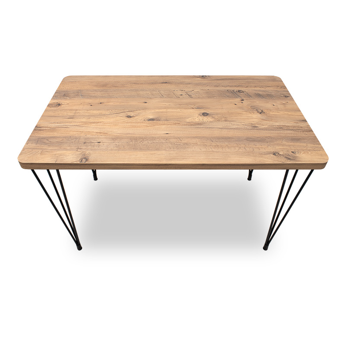 Τραπέζι Roger Mdf - μεταλλικό χρώμα ακακίας 120x70x75εκ.