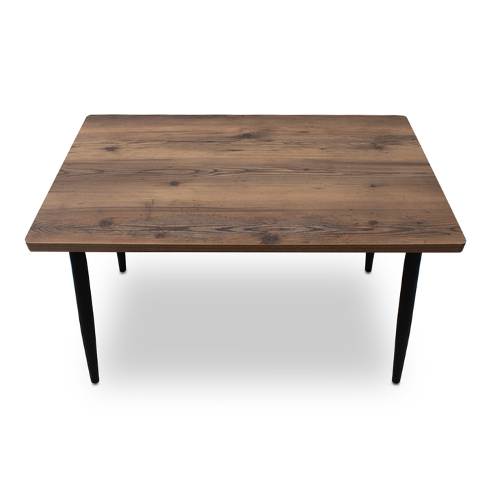 Τραπέζι Levico Mdf - μεταλλικό χρώμα καπνιστή καρυδιά 120x70x75εκ.