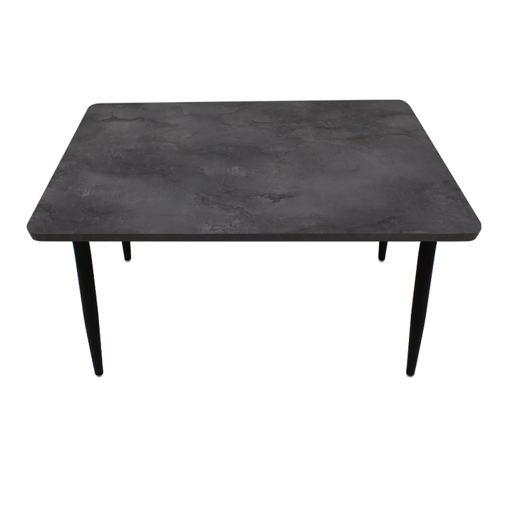 Τραπέζι Levico Mdf - μεταλλικό χρώμα σκούρο γκρι σκυροδέματος 120x70x75εκ.