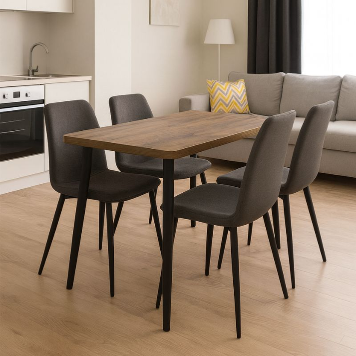 Τραπέζι Levico χρώμα ακακίας 130x75x75εκ.