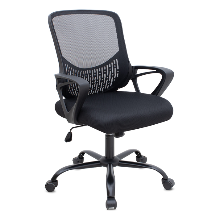 Καρέκλα γραφείου Freda με ύφασμα Mesh χρώμα μαύρο 65x65x90/100εκ.