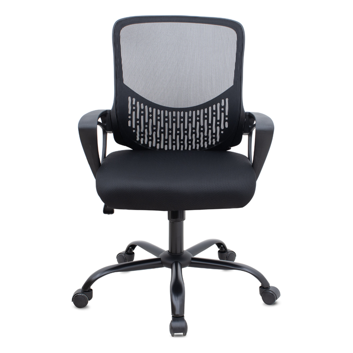 Καρέκλα γραφείου Freda με ύφασμα Mesh χρώμα μαύρο 65x65x90/100εκ.
