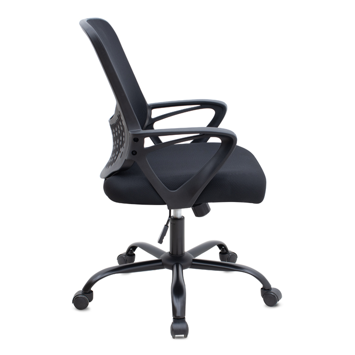 Καρέκλα γραφείου Freda με ύφασμα Mesh χρώμα μαύρο 65x65x90/100εκ.