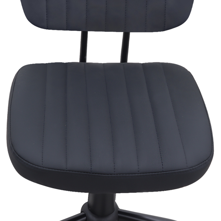 Καρέκλα γραφείου Romano από τεχνόδερμα χρώμα μαύρο 46x53x79/86εκ.