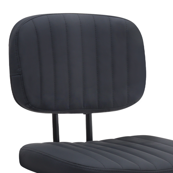 Καρέκλα γραφείου Romano από τεχνόδερμα χρώμα μαύρο 46x53x79/86εκ.