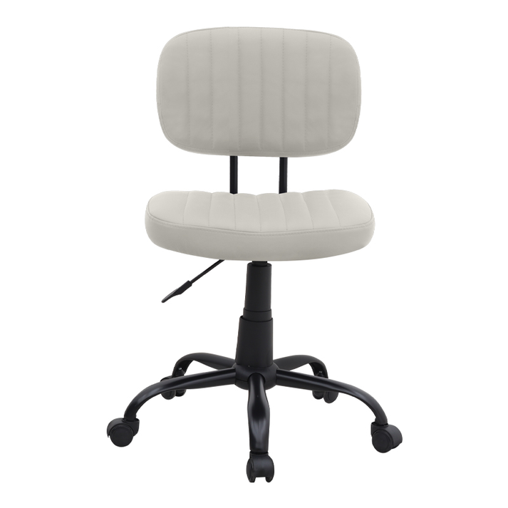 Καρέκλα γραφείου Romano από τεχνόδερμα χρώμα λευκό 46x53x79/86εκ.