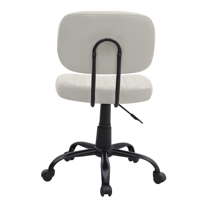 Καρέκλα γραφείου Romano από τεχνόδερμα χρώμα λευκό 46x53x79/86εκ.