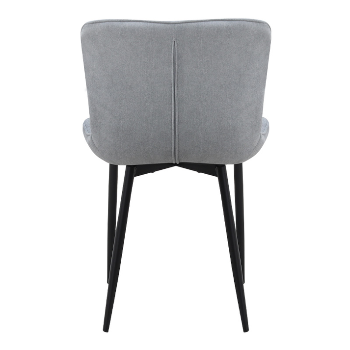 Καρέκλα τραπεζαρίας Chiara γκρι ύφασμα - μεταλλικό μαύρο πόδι 48x58x81εκ.