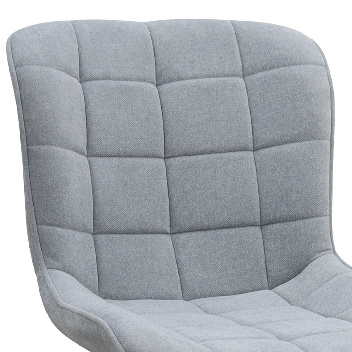 Καρέκλα τραπεζαρίας Chiara γκρι ύφασμα - μεταλλικό μαύρο πόδι 48x58x81εκ.