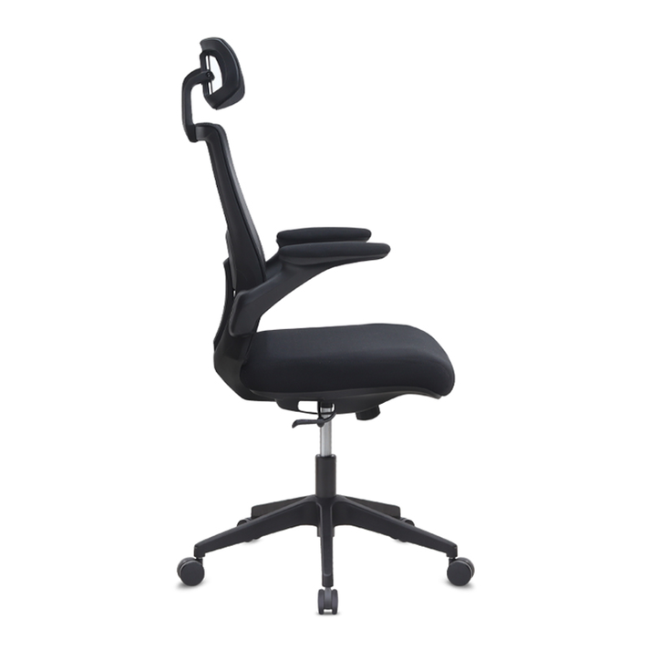 Καρέκλα γραφείου διευθυντική Belora με ύφασμα Mesh χρώμα μαύρο 63,5x62x117/127εκ.