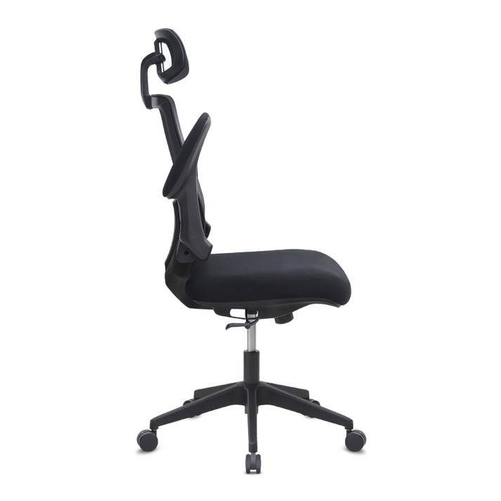 Καρέκλα γραφείου διευθυντική Belora με ύφασμα Mesh χρώμα μαύρο 63,5x62x117/127εκ.