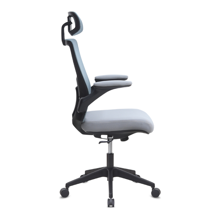 Καρέκλα γραφείου διευθυντική Belora με ύφασμα Mesh χρώμα γκρι 63,5x62x117/127εκ.