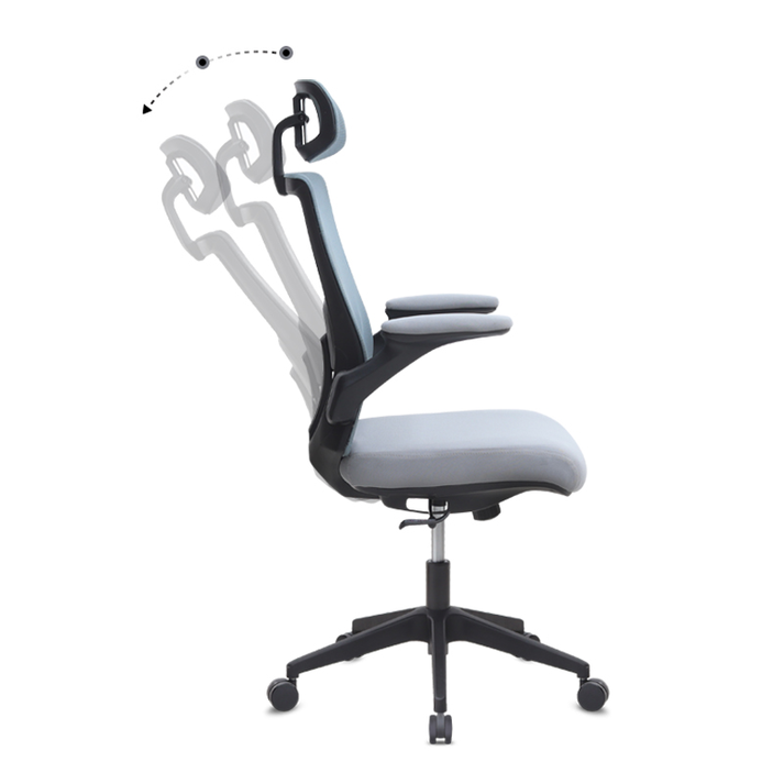 Καρέκλα γραφείου διευθυντική Belora με ύφασμα Mesh χρώμα γκρι 63,5x62x117/127εκ.