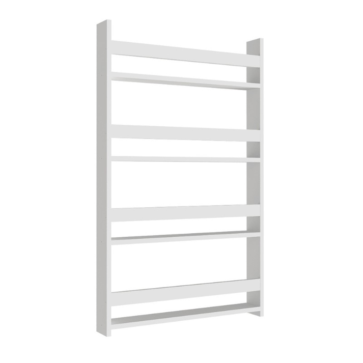 Επιτοίχια βιβλιοθήκη - ραφιέρα Montessori χρώμα λευκό 74x10x120εκ.