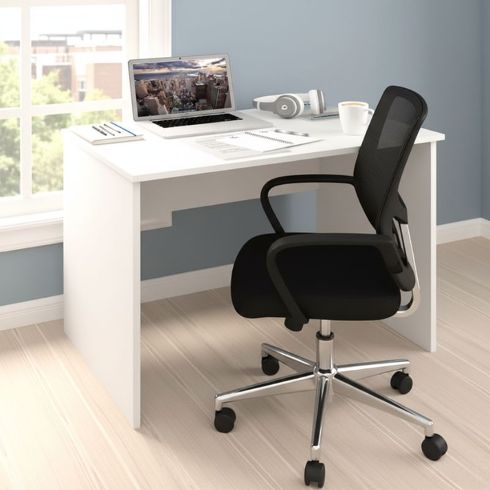 Γραφείο εργασίας Kalen χρώμα λευκό 90x60x74εκ.