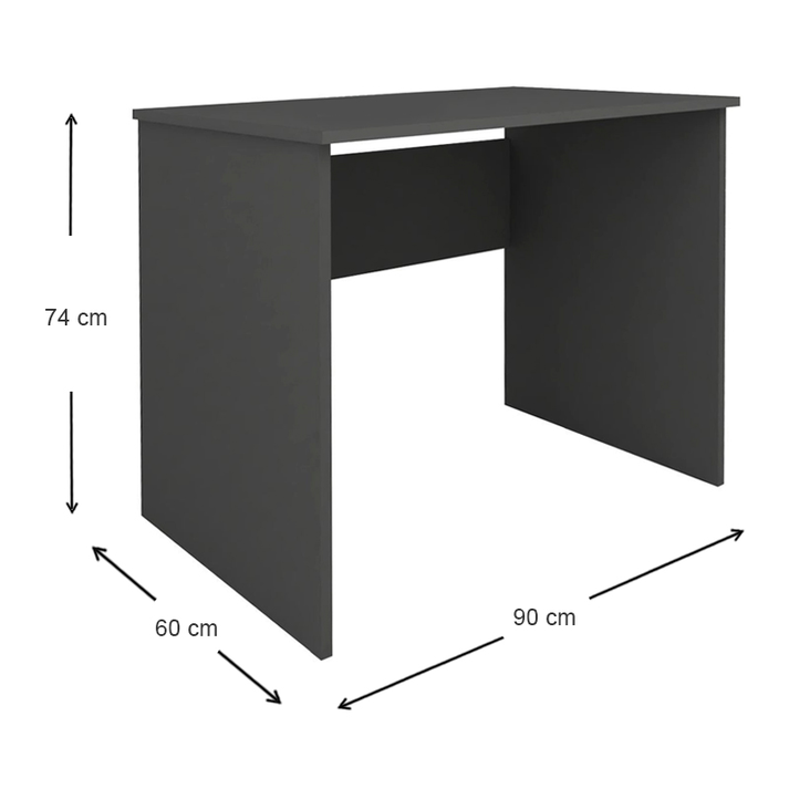 Γραφείο εργασίας Kalen χρώμα ανθρακί 90x60x74εκ.