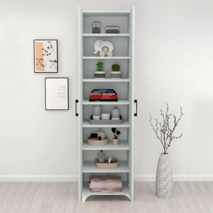 Ντουλάπα - Παπουτσοθήκη Lilly χρώμα λευκό 49x32x178εκ.