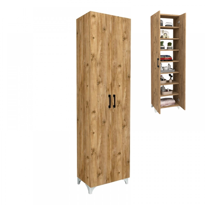 Ντουλάπα - Παπουτσοθήκη Lilly χρώμα pine oak 49x32x178εκ.