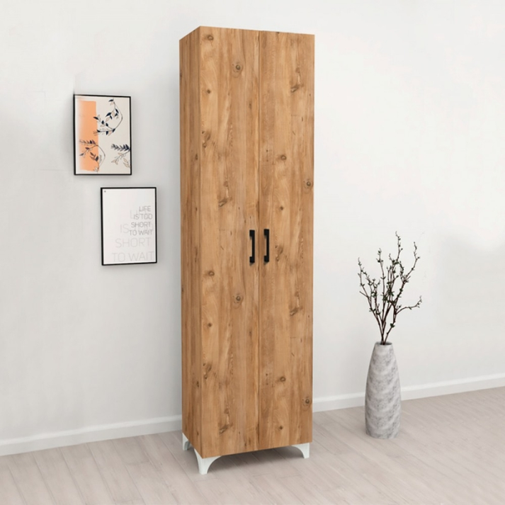 Ντουλάπα - Παπουτσοθήκη Lilly χρώμα pine oak 49x32x178εκ.