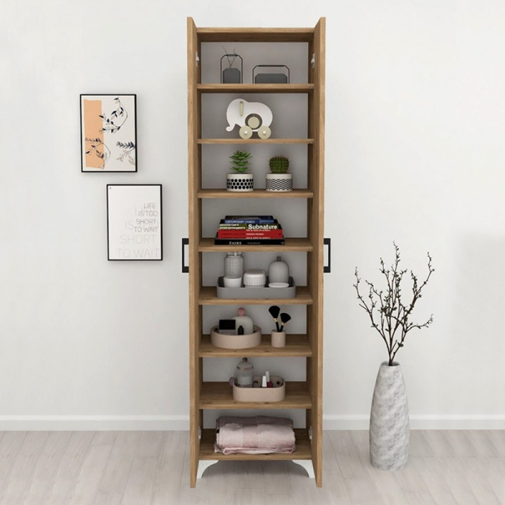 Ντουλάπα - Παπουτσοθήκη Lilly χρώμα pine oak 49x32x178εκ.
