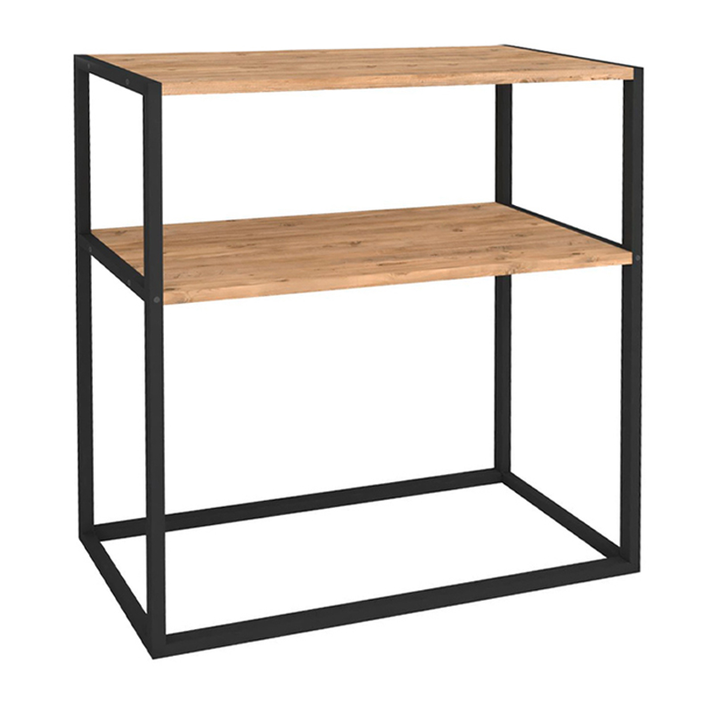 Κονσόλα Castel μεταλλική - μελαμίνης χρώμα μαύρο - pine oak 90x33,5x90εκ.