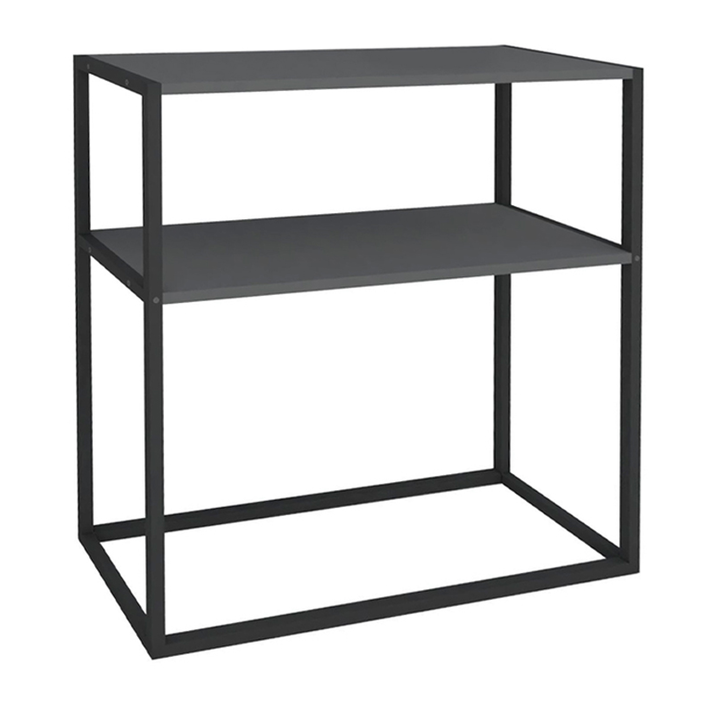 Κονσόλα Castel μεταλλική - μελαμίνης χρώμα μαύρο - ανθρακί 90x33,5x90εκ.