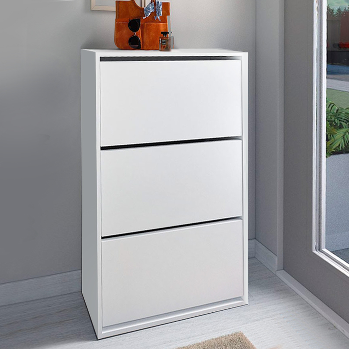 Παπουτσοθήκη Nave 18 ζευγών χρώμα λευκό 73,6x24x110εκ.