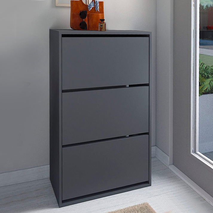 Παπουτσοθήκη Nave 18 ζευγών χρώμα ανθρακί 73,6x24x110εκ.