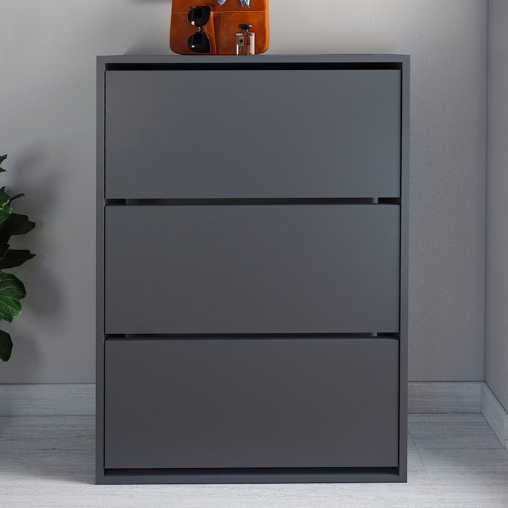 Παπουτσοθήκη Nave 18 ζευγών χρώμα ανθρακί 73,6x24x110εκ.