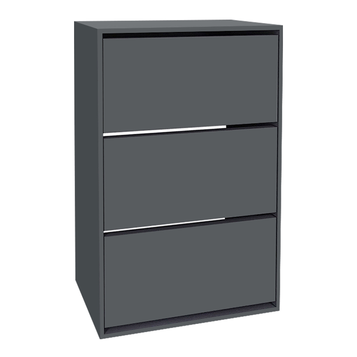 Παπουτσοθήκη Nave 18 ζευγών χρώμα ανθρακί 73,6x24x110εκ.