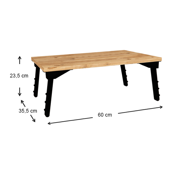 Τραπεζάκι laptop Sidon χρώμα pine oak 60x35,5x23,5εκ.