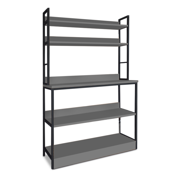 Έπιπλο κουζίνας Foyer χρώμα μαύρο - ανθρακί 101x36x160,7εκ.