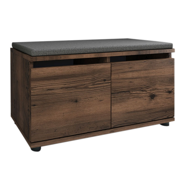 Παπουτσοθήκη Twain 8 ζευγών χρώμα καπνιστή καρυδιά 80x35x42εκ.