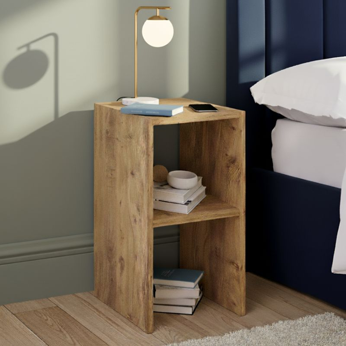 Κομοδίνο - Βοηθητικό τραπεζάκι Tagore χρώμα pine oak 30x30x60εκ.