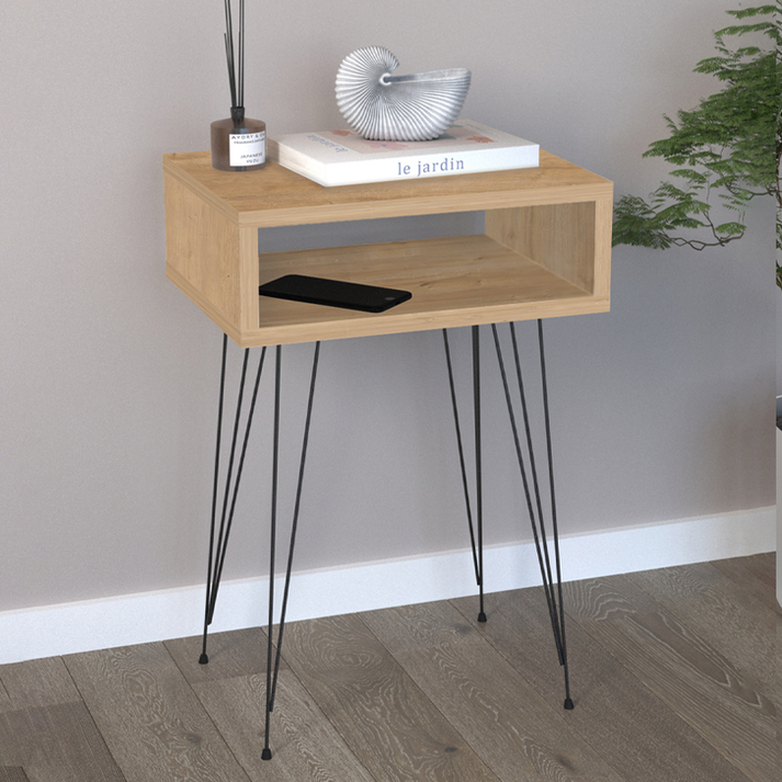 Κομοδίνο Scott χρώμα sapphire oak 40x30x60εκ.