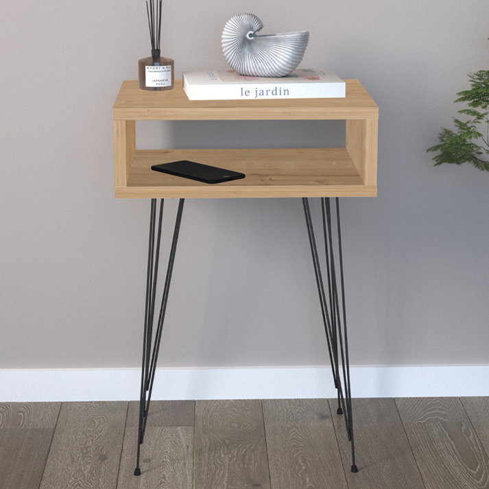 Κομοδίνο Scott χρώμα sapphire oak 40x30x60εκ.