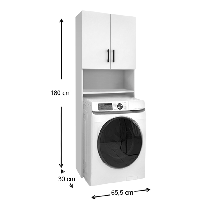 Έπιπλο πλυντηρίου Holton χρώμα λευκό 65,5x30x180εκ.