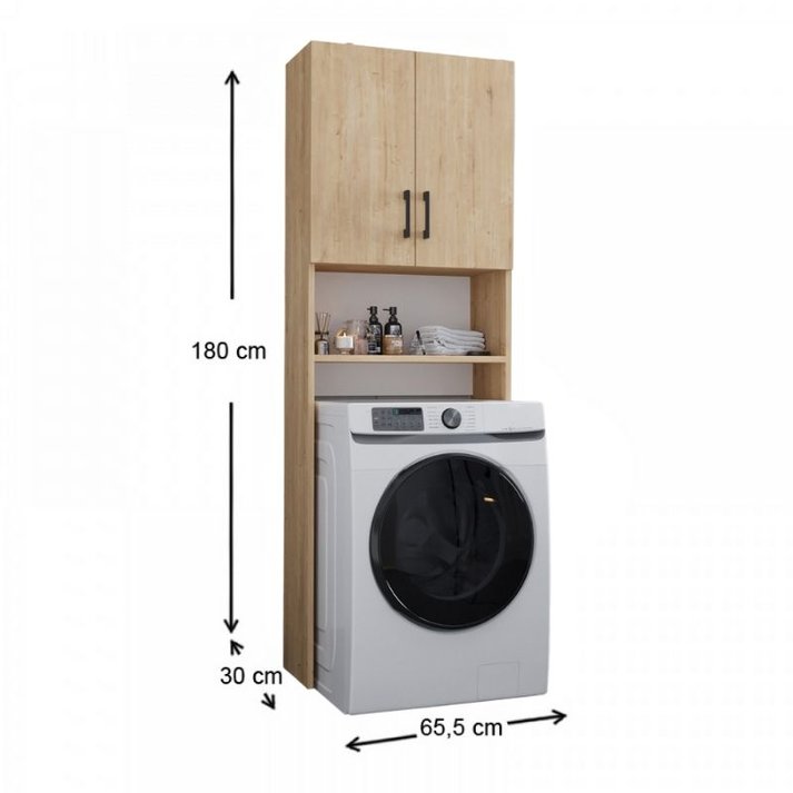 Έπιπλο πλυντηρίου Holton χρώμα sapphire oak 65,5x30x180εκ.