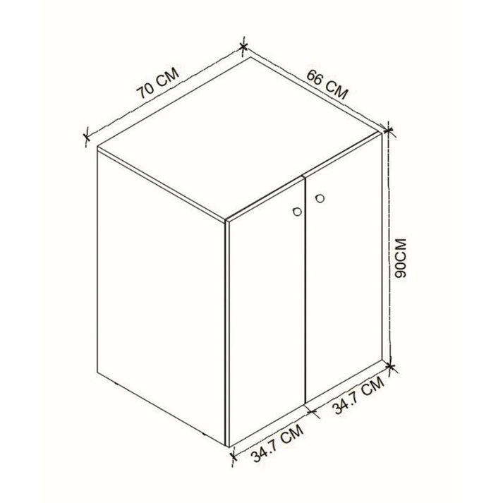 Έπιπλο πλυντηρίου Gray χρώμα sapphire oak 70x66x90εκ.