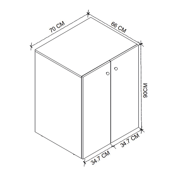 Έπιπλο πλυντηρίου Gray χρώμα ανθρακί 70x66x90εκ.
