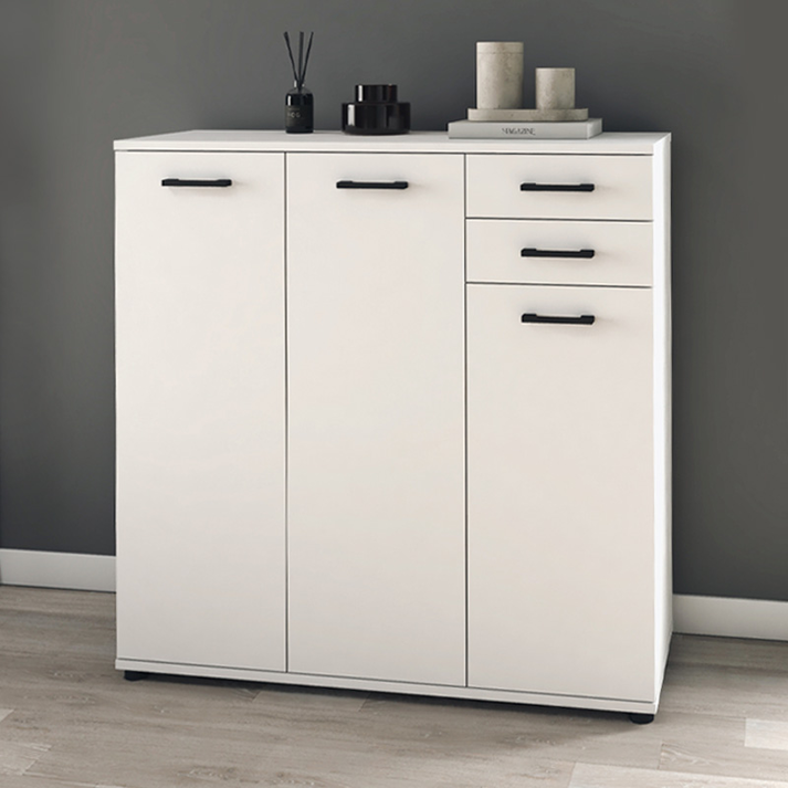 Παπουτσοθήκη - ντουλάπι Polly χρώμα λευκό 108x35x108εκ.
