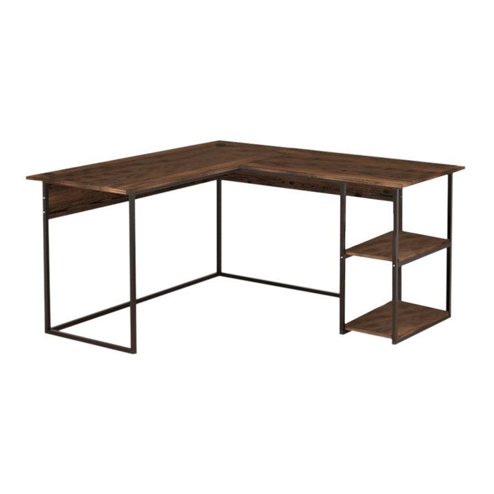 Γραφείο εργασίας Delta χρώμα καπνιστή καρυδιά 147,8x140x73,8εκ.