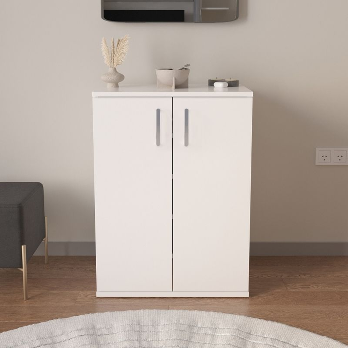 Παπουτσοθήκη - Ντουλάπι Manolo χρώμα λευκό 60x38x81,4εκ.
